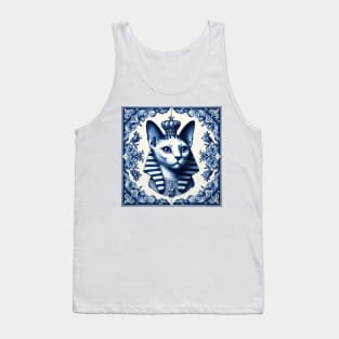 Delft Tile With Sphinx Cat No.1 Tank Top